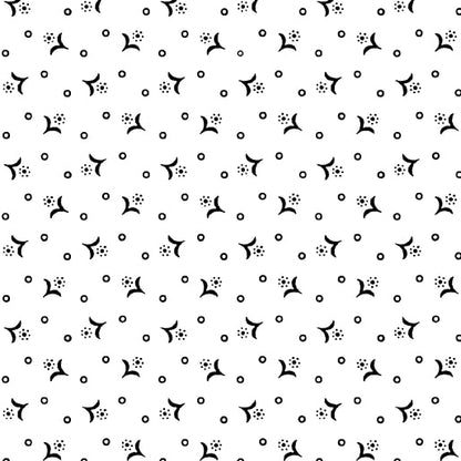 Tiny Calico Flower Black on White Fabric Yardage