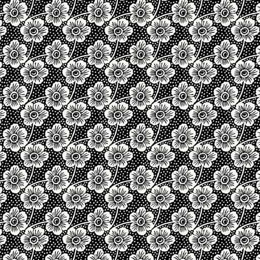 Buttercup Black and White Fabric Yardage