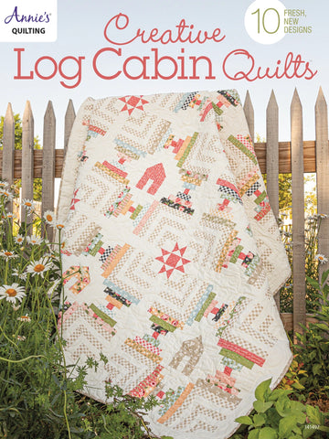Creative Log Cabin Quilts book front cover with modern designs