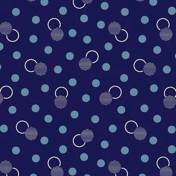 Lots of Dots Navy Fabric Yardage