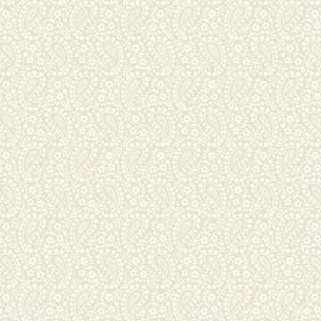 Classic Keepsakes Ecru Paisley Floral Fabric Yardage - quilt fabric for sewing and quilting projects
