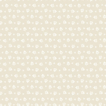 Classic Keepsakes Ecru Little Flower Buds Fabric Yardage - quilt fabric for sewing and quilting projects
