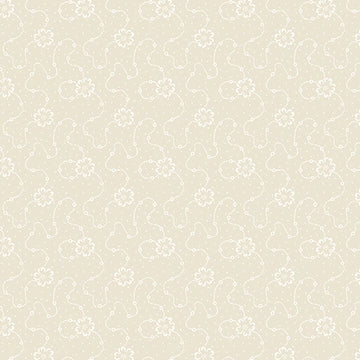 Classic Keepsakes Ecru Calico Floral Fabric Yardage - quilt fabric for sewing and quilting projects