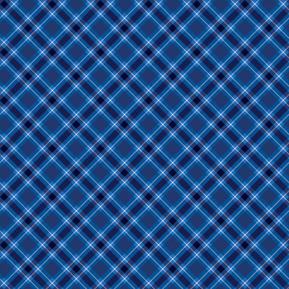 Plaid Navy 108" Wide Quilt Backing Fabric