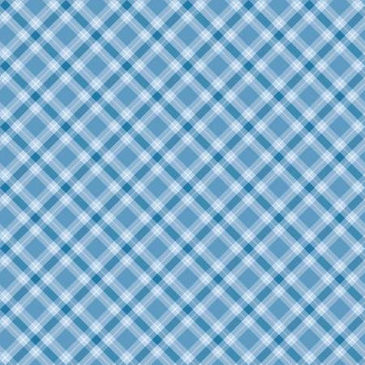 Plaid Light Blue 108" Wide 3 Yard Quilt Fabric Back Pack