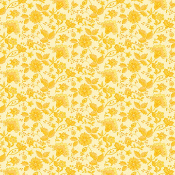 A Beautiful Life Yellow Rose Brocade Fabric Yardage