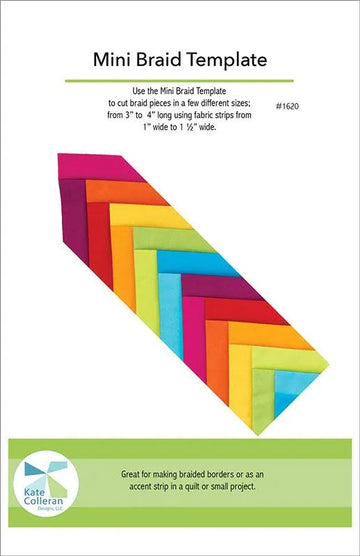 Mini Braid Template uses 1" to 1-1/2" wide strips - image 1 - quilting supply from Quilted Joy