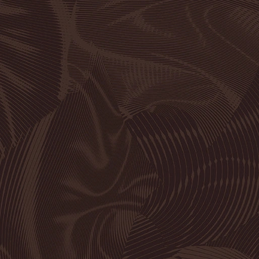 Abstract dark brown design with curved, wavy lines forming intricate, overlapping patterns reminiscent of Echo Brown Fabric Yardage by Benartex, creating rich depth and texture—perfect inspiration for quilting projects.