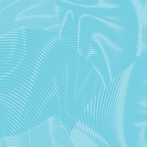 Light blue abstract background with white curved lines and wavy patterns, reminiscent of the textured feel found in Benartex Echo Light Turquoise Fabric Yardage.
