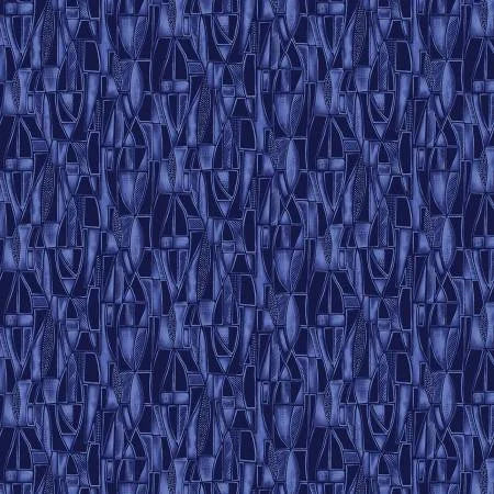 Tonal Geo Blue Fabric Yardage