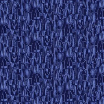 Tonal Geo Blue Fabric Yardage