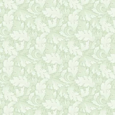 Twirling Leaves Light Green Fabric Yardage