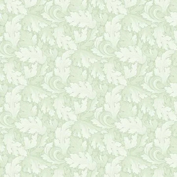 Twirling Leaves Light Green Fabric Yardage