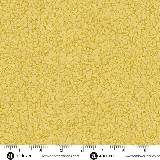 Echoes of Iceland Heima Pebbles Buttercup Fabric Yardage