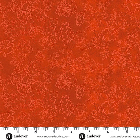 Echoes of Iceland Heima Lichen Poppy Fabric Yardage