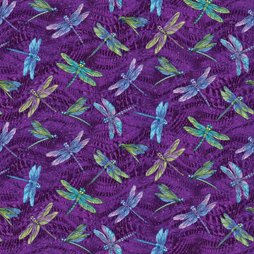 Dragonflies Take a Spin Quilt Backing Kit Purple Dragonfly - wide quilt backing fabric for longarm quilting