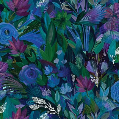 Feathered Floral Multi Fabric Yardage