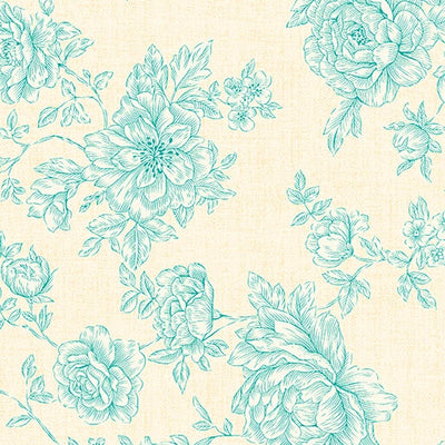 Always Harbor Wedding Blooms 108" Wide 3 Yard Quilt Fabric Back Pack