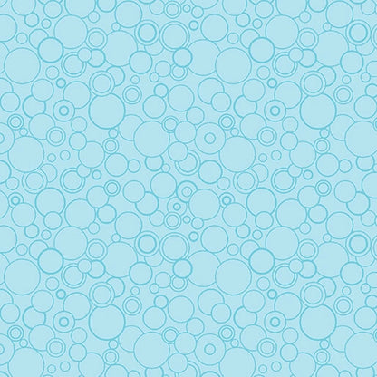 Cats Meow Light Teal Circling Around 108 inch wide quilt backing fabric
