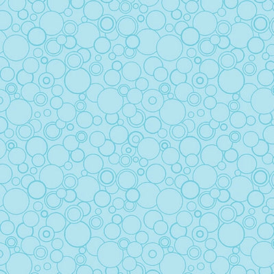 Cat's Meow Light Teal Circling Around 108" Wide 3 Yard Quilt Fabric Back Pack