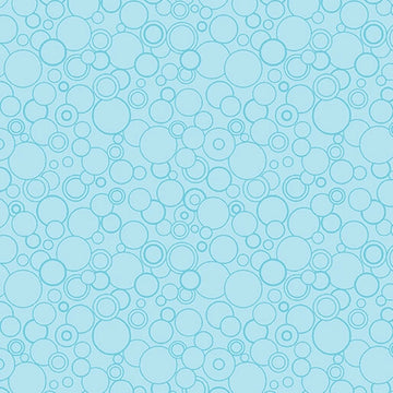 Cats Meow Light Teal Circling Around 108 inch wide quilt backing fabric