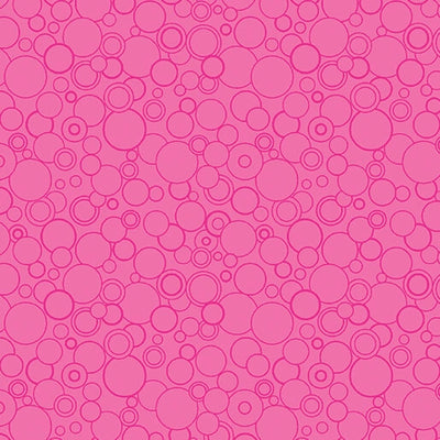 Cat's Meow Fuschia Circling Around 108" Wide Quilt Backing Fabric