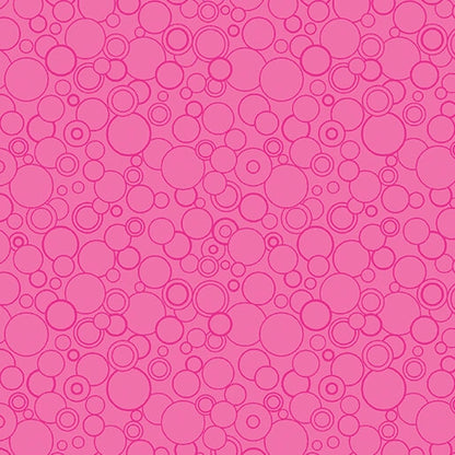 Cats Meow Fuschia Circling Around 108 inch wide quilt backing fabric