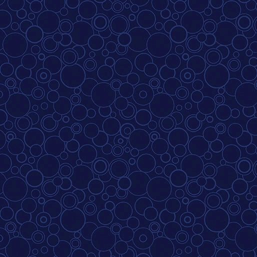 Cats Meow Navy Circling Around 108 inch wide quilt backing fabric