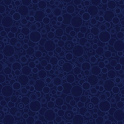 Cats Meow Navy Circling Around 108 inch wide quilt backing fabric