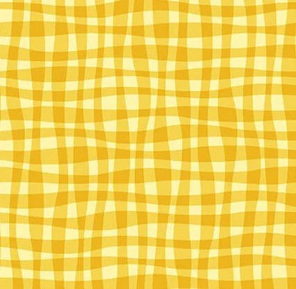Floating Yellow fabric yardage lifestyle detail view