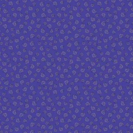 Scalloped Flowers Indigo fabric yardage lifestyle detail view