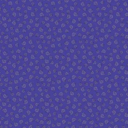 Scalloped Flowers Indigo fabric yardage lifestyle detail view