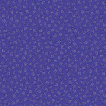 Scalloped Flowers Indigo fabric yardage lifestyle detail view