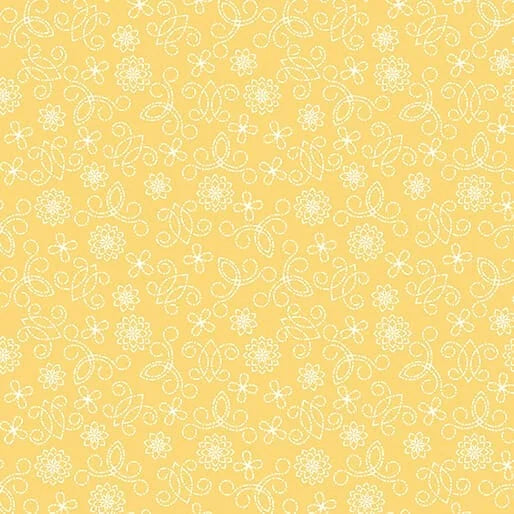 Tin Lantern Buttercup Fabric Yardage