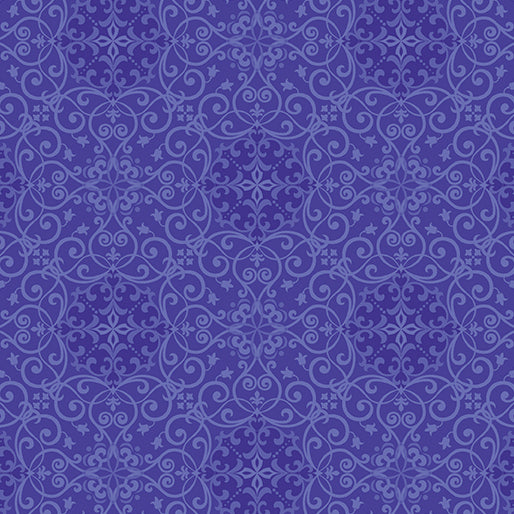 Medallion Periwinkle/Purple Fabric Yardage