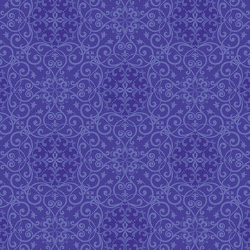 Medallion Periwinkle/Purple Fabric Yardage