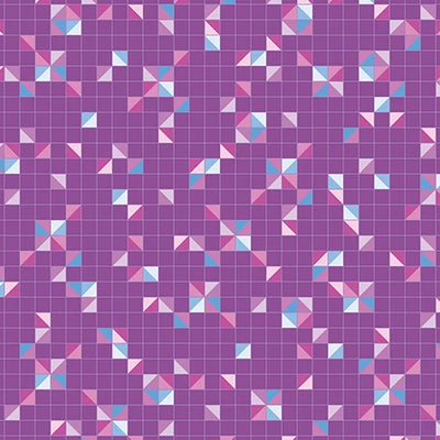 Modern Triangles Plum Fabric Yardage