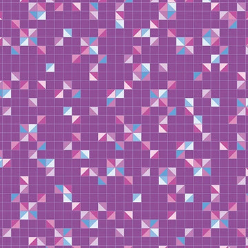 Modern Triangles Plum Fabric Yardage