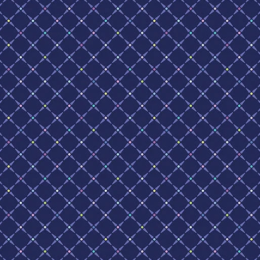 Crosshatch Indigo Fabric Yardage