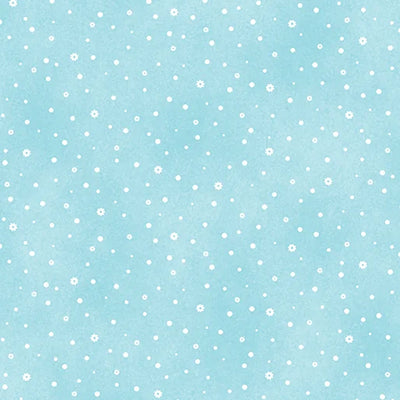 Whispering Dots Aqua Fabric Yardage
