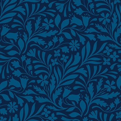 Garden Dalliance Indigo Shadow Leaf 108" Wide Quilt Backing Fabric