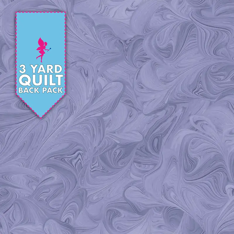 Swirls Lavender 118" 3 Yard Quilt Fabric Back Pack Product Photo