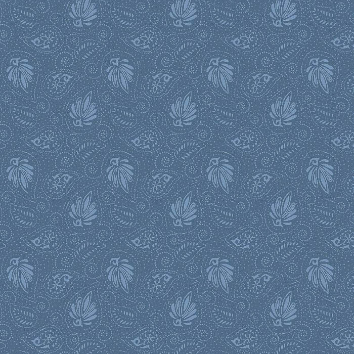 Paisley Dark Denim Fabric Yardage