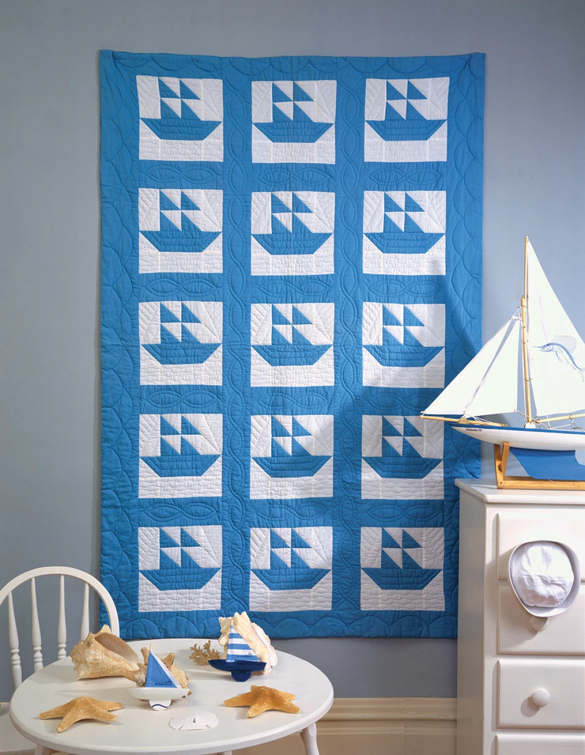 Bundle Up Baby Quilts sample quilt project with bright nursery colors
