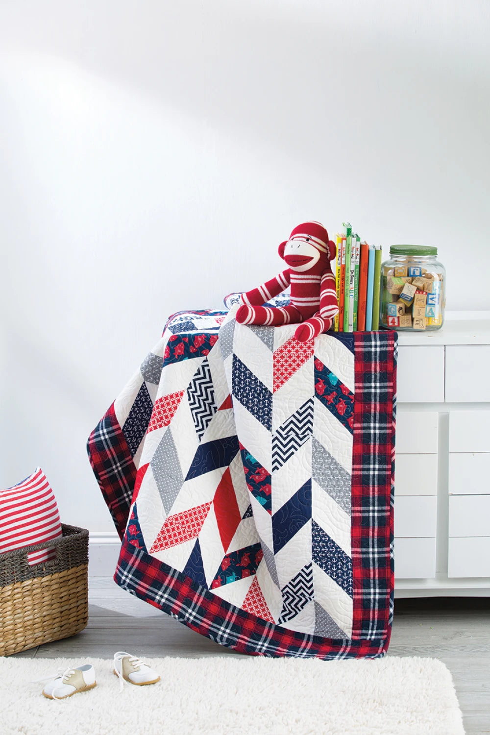 Bundle Up Baby Quilts baby quilt block pattern close-up
