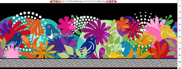 Flock Together Border Print Multi Fabric Yardage