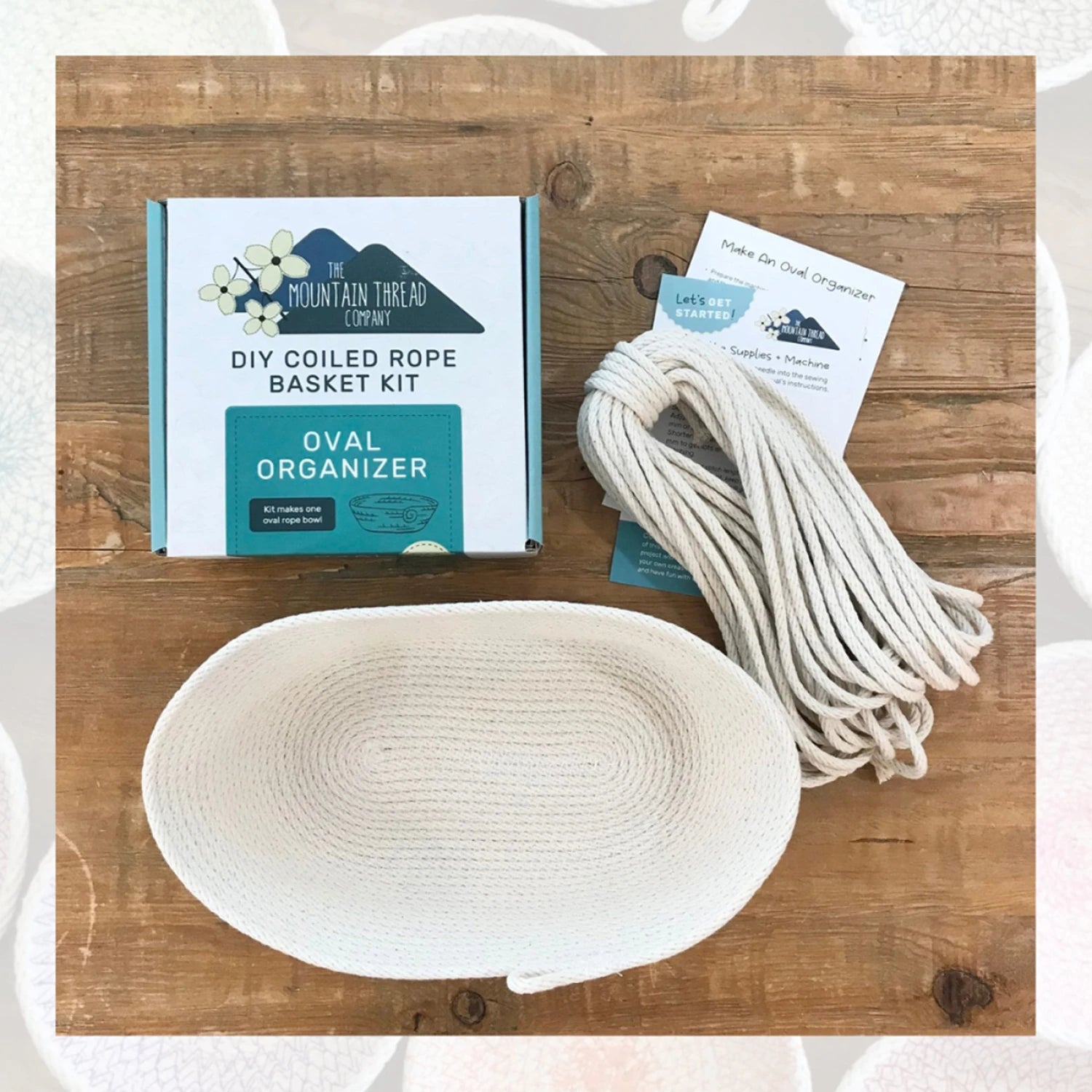 Coiled Rope Basket Kit Oval Organizer – Quilted Joy
