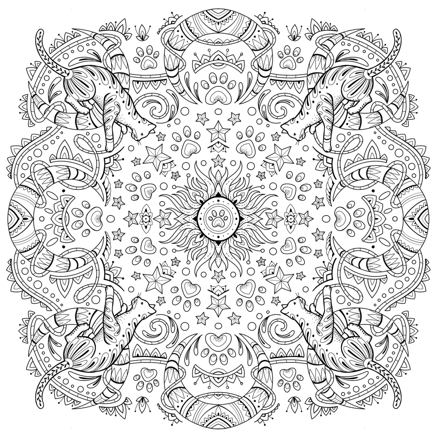 My Cat Mandala Coloring Book