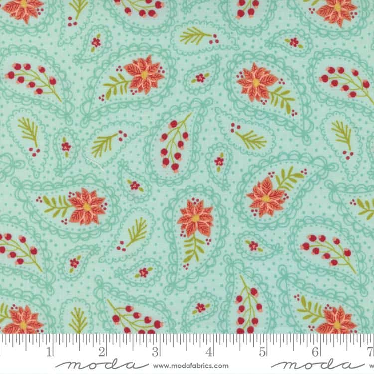 Joyful Joyful Sky Festive Paisley Fabric Yardage