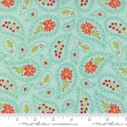 Joyful Joyful Sky Festive Paisley Fabric Yardage